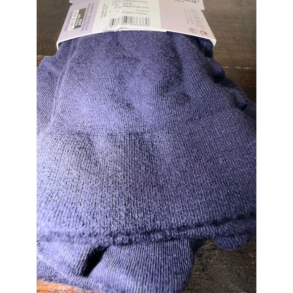 Monoprix Femme Marine Blue Modal Silk‎ Warm Tights Size T4 Italy NEW